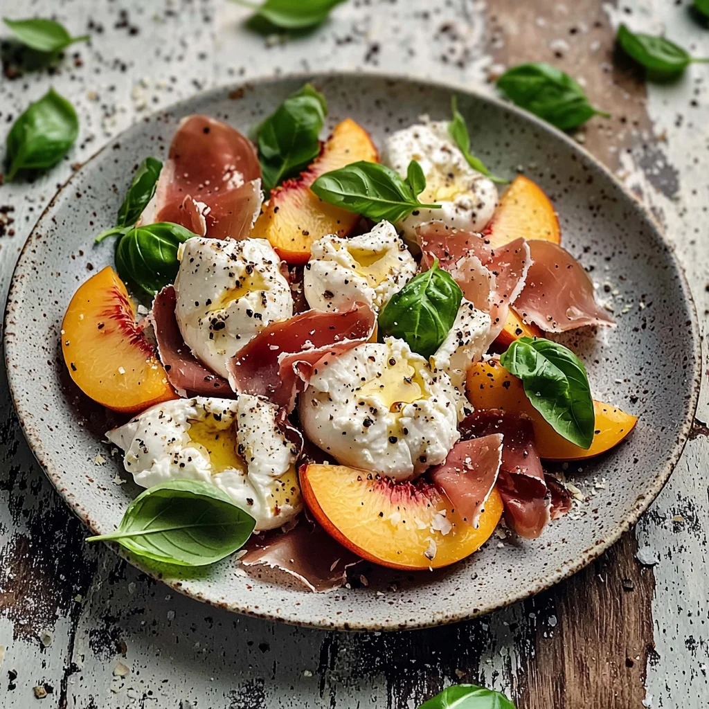 10-Minute Peach & Burrata Salad
