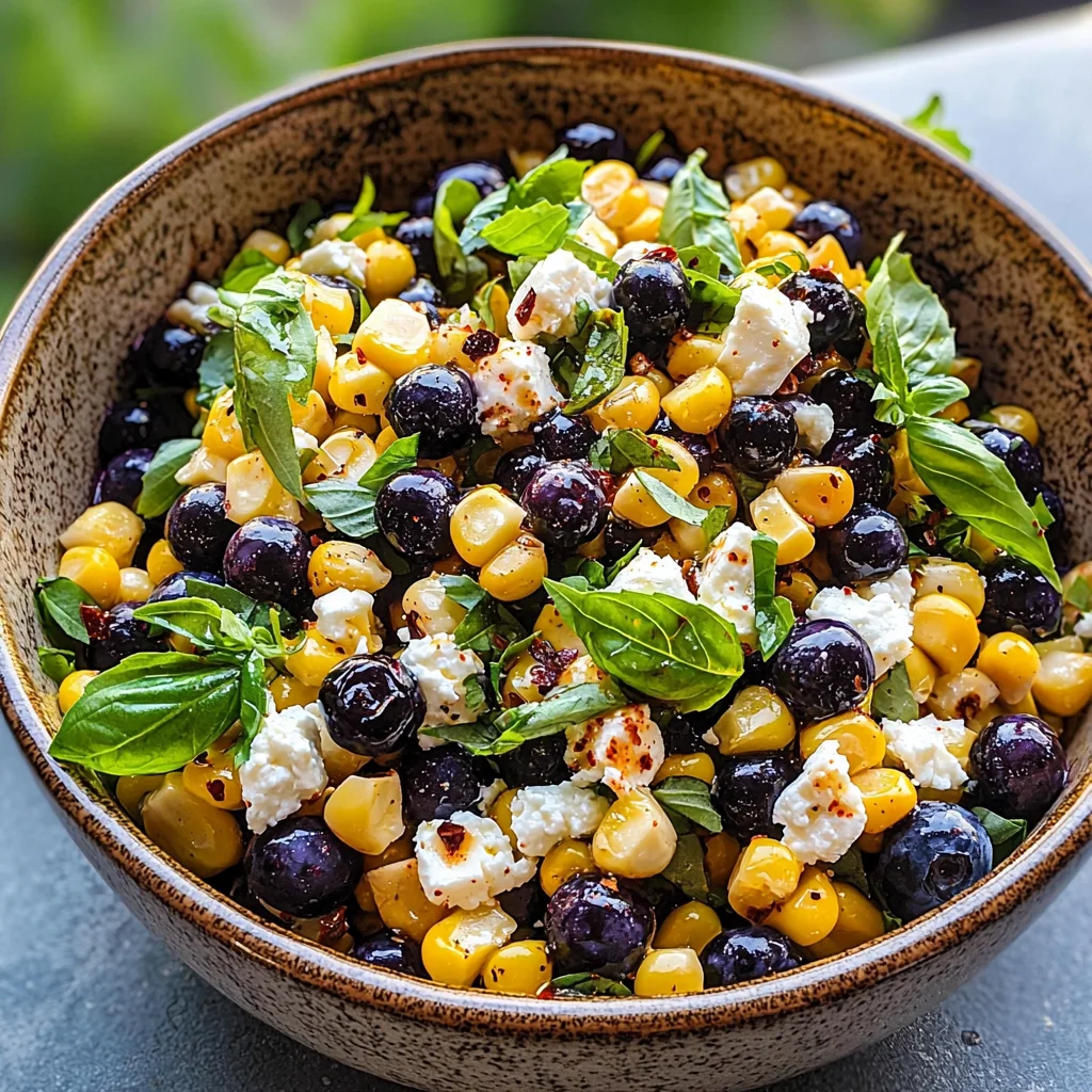 Blueberry Corn Feta Salad