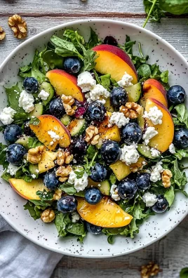 Blueberry Peach Feta Salad