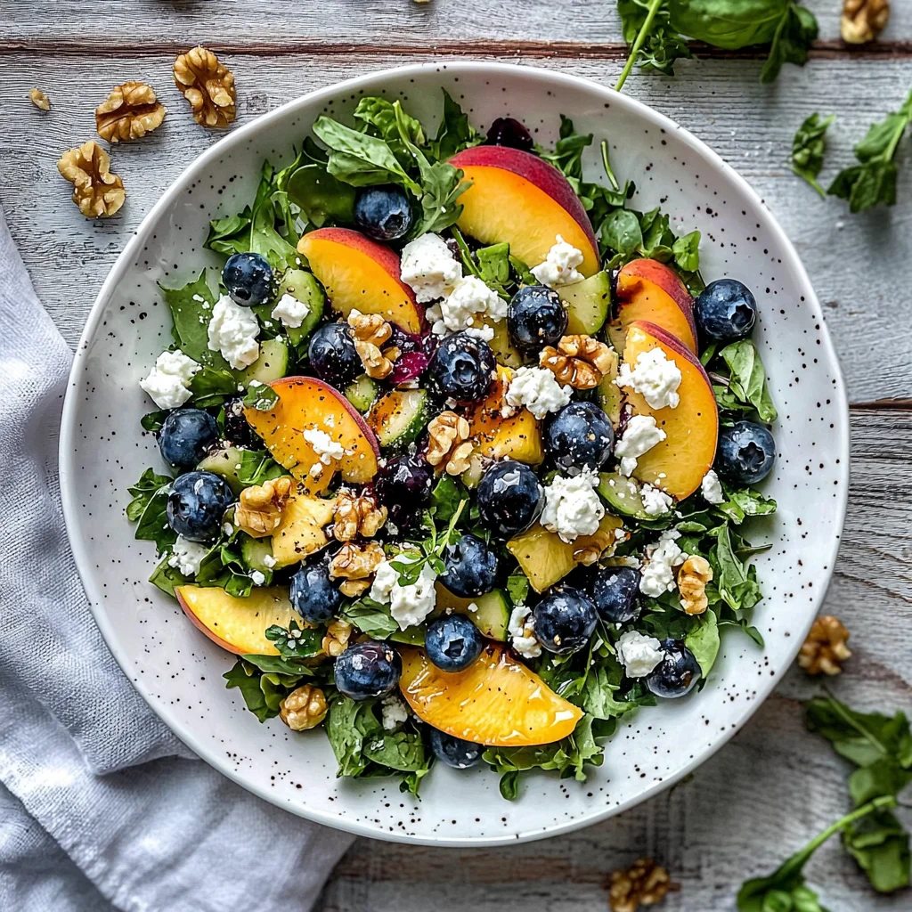 Blueberry Peach Feta Salad