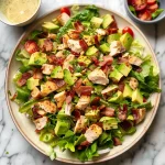 Chicken Bacon Avocado Chopped Salad with Lemon Vinaigrette