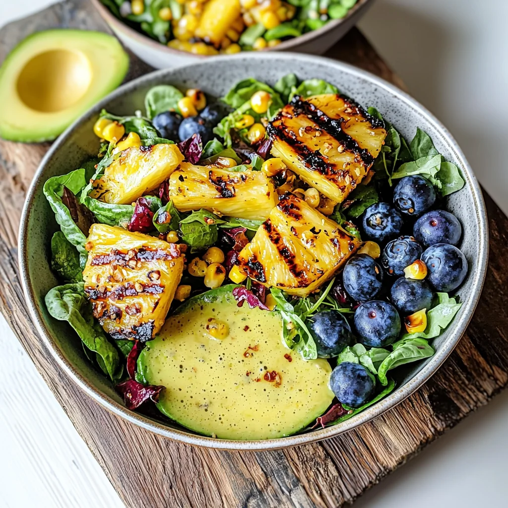 Creamy Citrus Dressing + Grilled Pineapple Salad