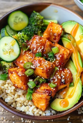 Crispy Bang Bang Salmon Bites Bowls