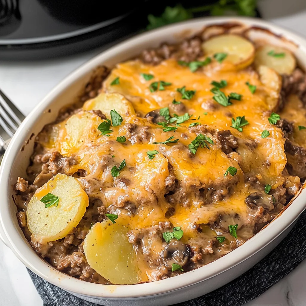 Crockpot Hamburger Potato Casserole