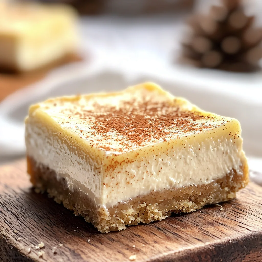 Eggnog Cheesecake Bars