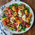 Grilled Nectarine Burrata Prosciutto Salad