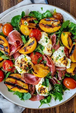 Grilled Nectarine Burrata Prosciutto Salad