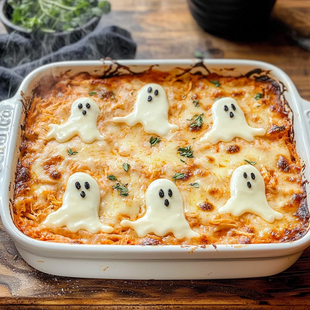 Halloween Buffalo Chicken Dip (Booffalo Dip)