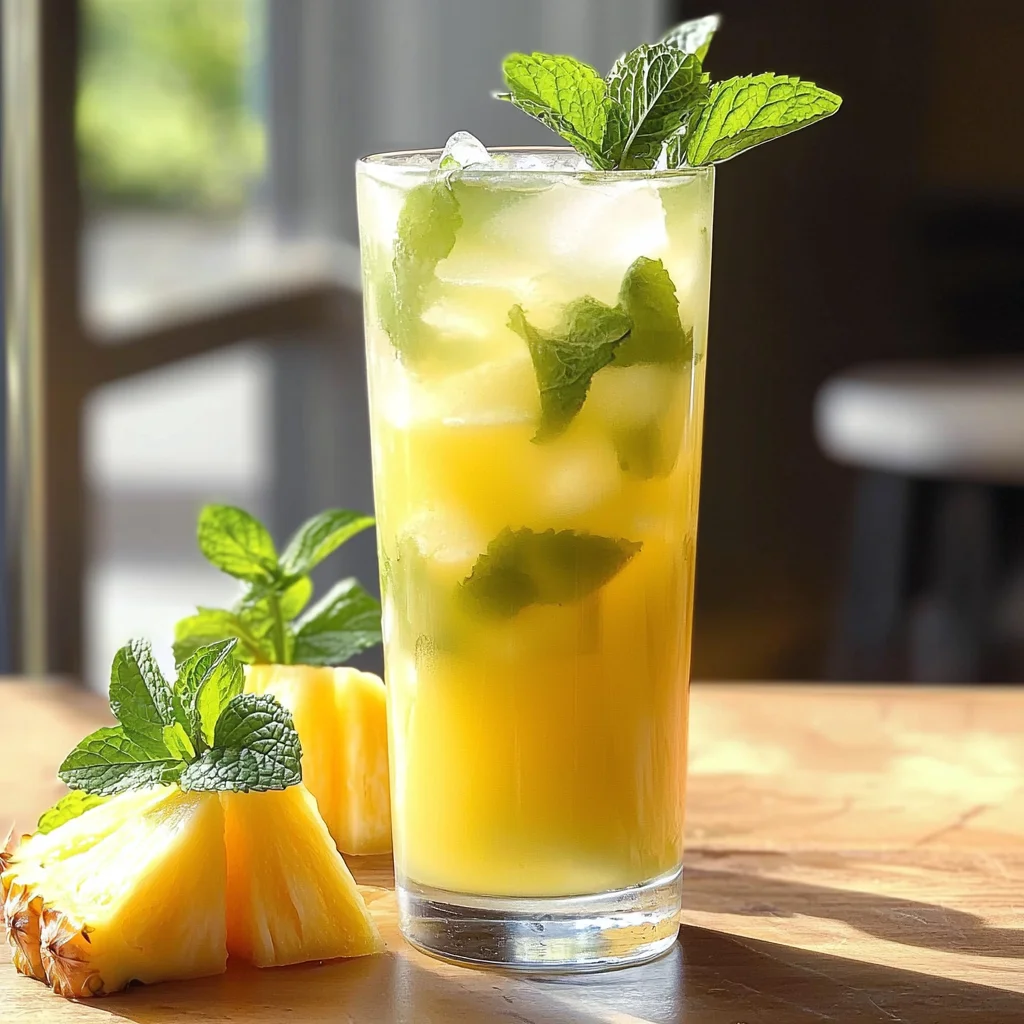 Iced Pineapple Mint Green Tea