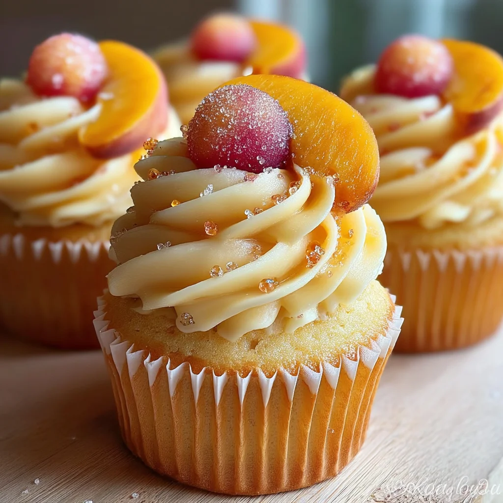 Peach Bellini Cupcakes