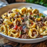 Philly Cheesesteak Tortellini Pasta