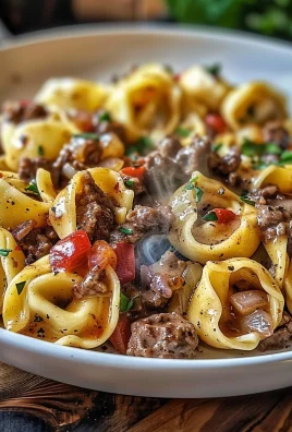 Philly Cheesesteak Tortellini Pasta