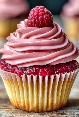 Raspberry Cupcakes with Raspberry Filling and Russian Buttercream