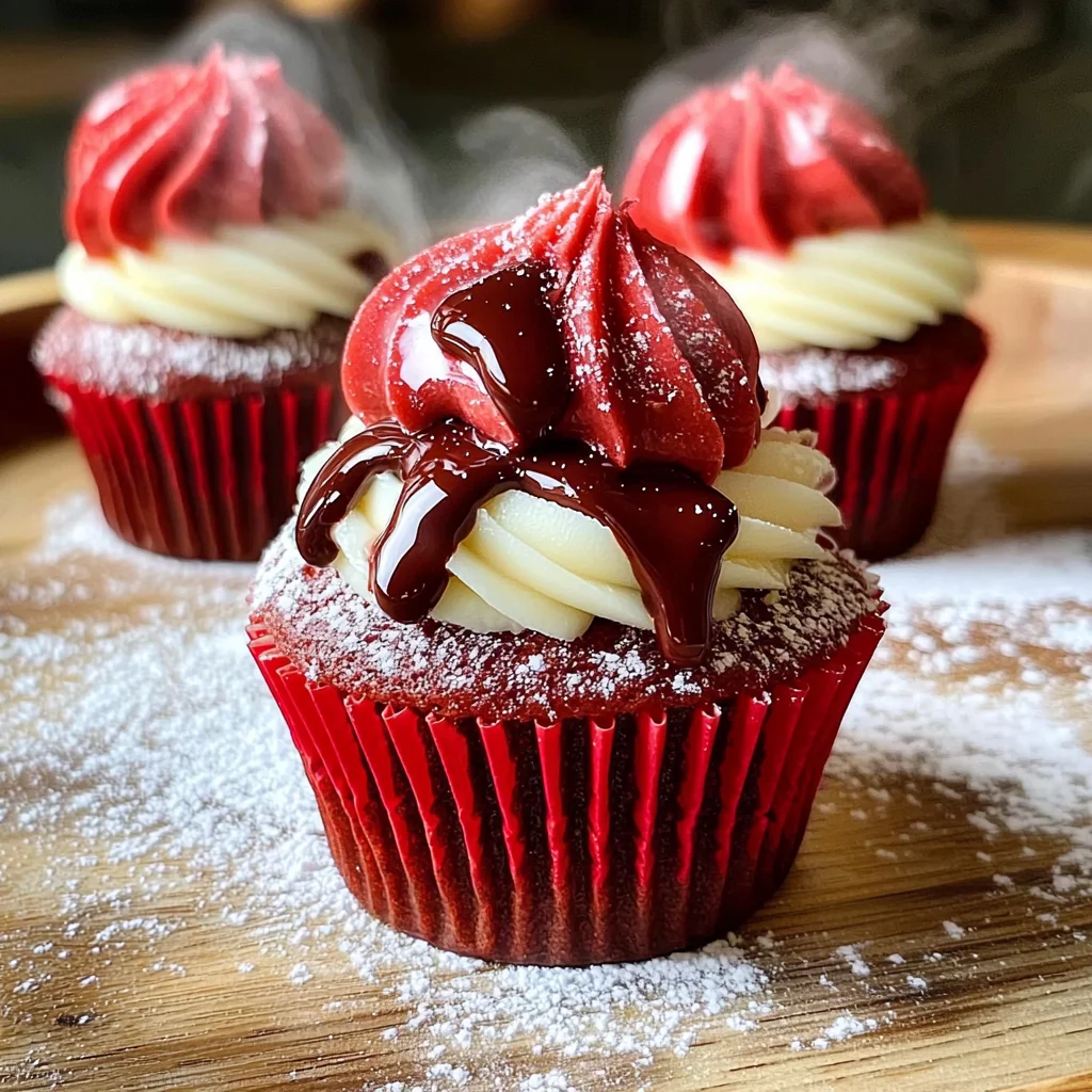 Red Velvet Molten Lava Cupcakes Recipe