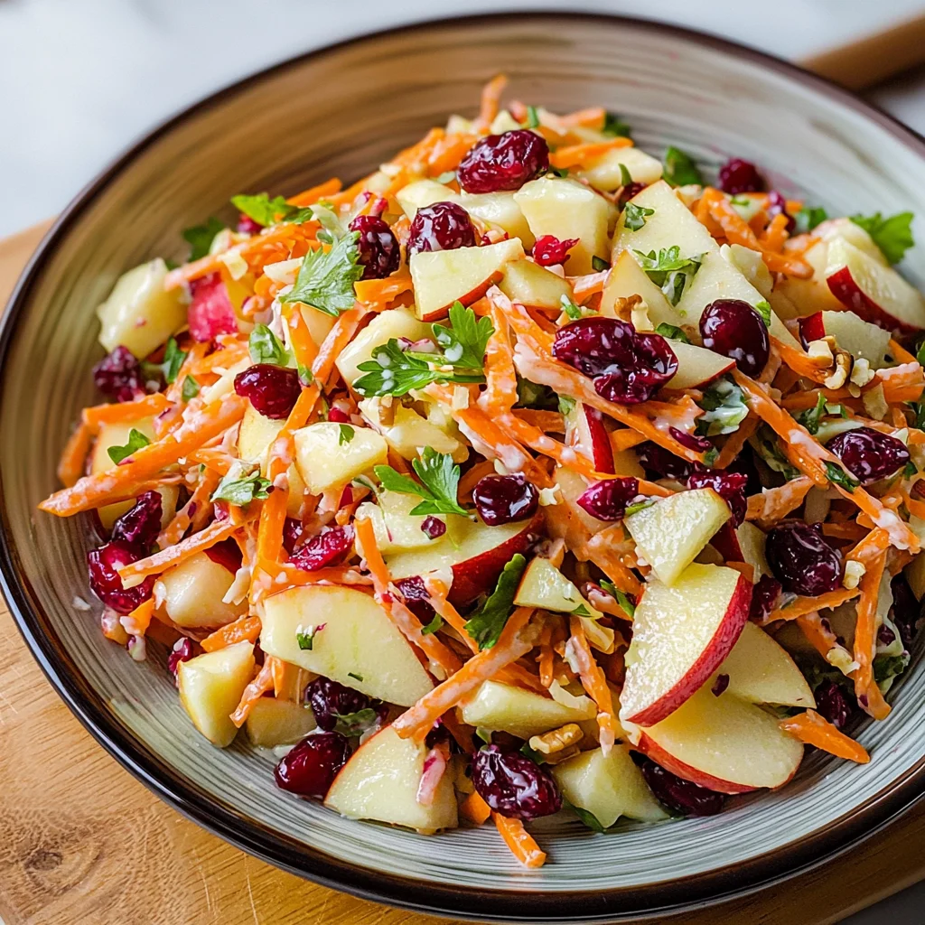 Refreshing Apple Cranberry Carrot Salad