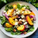 Simple Peach Feta Salad