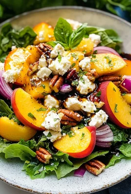 Simple Peach Feta Salad