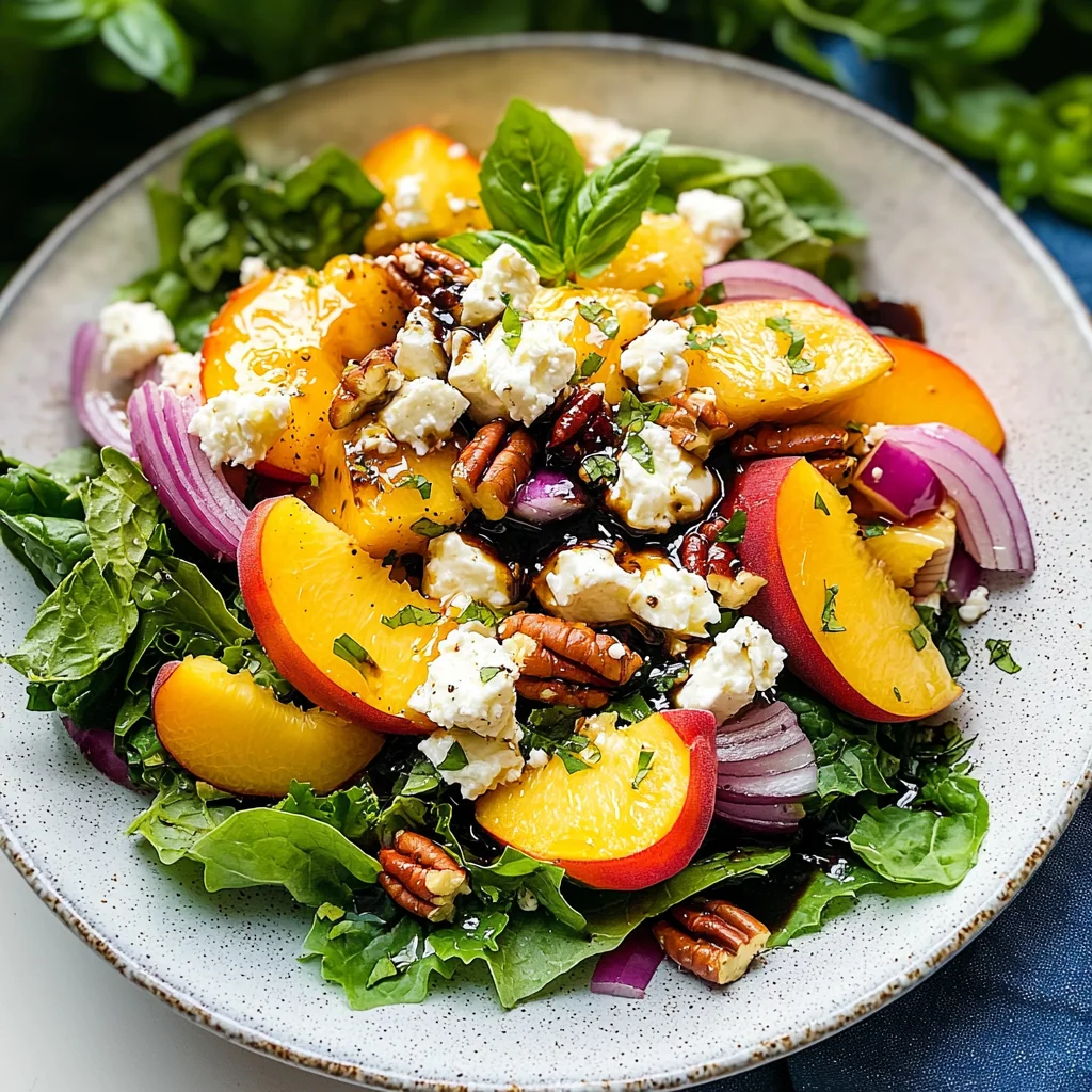 Simple Peach Feta Salad