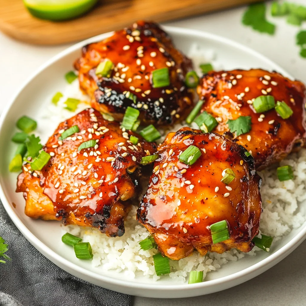 Sticky Sweet Chili Chicken Thighs in Air Fryer