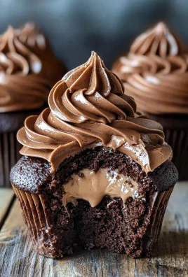 Swirled Chocolate Cupcakes with Creamy Chocolate Filling
