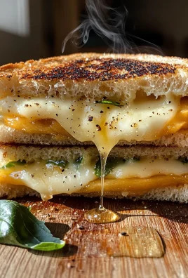 Honey Peach & White Cheddar Grilled Cheese