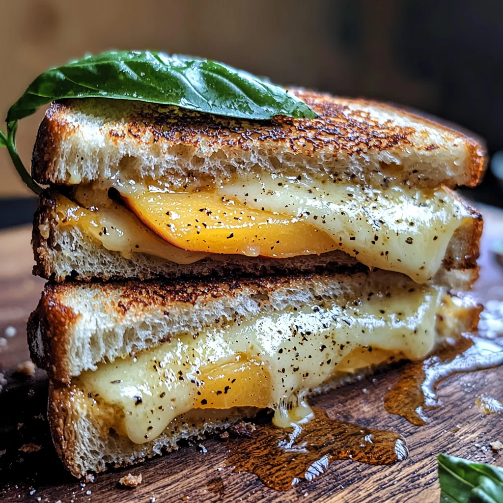 Honey Peach & White Cheddar Grilled Cheese image 3